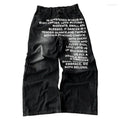light-wash, baggy-fit denim jeans Black